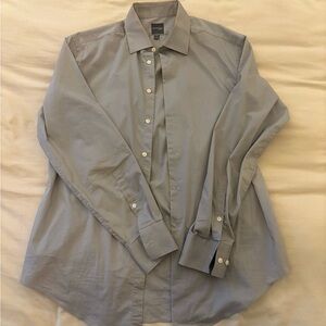 Madison Slim Fit Men’s Light Blue Dress Shirt Size L 16–16.5 34/35